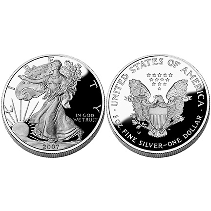  silver american eagle dollars